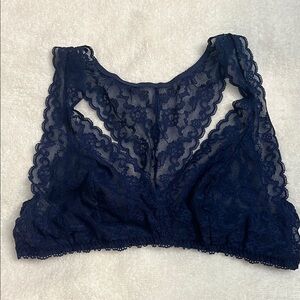 Lace Bralette in Navy Blue